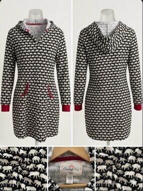 Goodnight Kiss Alabama Crimson Tide Elephant print hoodie nightgown